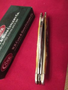 Case XX 2002 Bone Stag Seahorse Whittler Pattern # 6.5355WH
