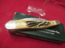 Case XX 2002 Bone Stag Seahorse Whittler Pattern # 6.5355WH