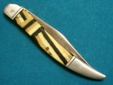 VINTAGE FANCY HANDLE UTICA CUTLERY CO USA FOLDING POCKET TOOTHPICK TICKLER FISH KNIFE KNIVES OLD