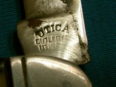VINTAGE FANCY HANDLE UTICA CUTLERY CO USA FOLDING POCKET TOOTHPICK TICKLER FISH KNIFE KNIVES OLD