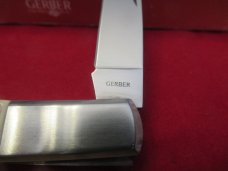 Gerber Silver Knight  Ivory Micrata Lockback Bear Scrimshawed on Handle