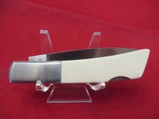 Gerber Silver Knight  Ivory Micrata Lockback Bear Scrimshawed on Handle