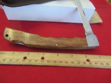 Scharde Finger Groove Wood Handle Lockback Fish Knife Model MA6