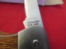 Scharde Finger Groove Wood Handle Lockback Fish Knife Model MA6
