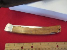 Scharde Finger Groove Wood Handle Lockback Fish Knife Model MA6