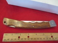 Scharde Finger Groove Wood Handle Lockback Fish Knife Model MA6