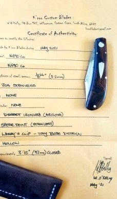 K'roo Custom Shadow Lanny Clip.3.75" N690..brut de force  look.Desert Ironwood...long pull 