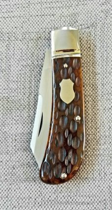 J.Taber Jigged Bone Wombat, 3 5/8"..Cpm154..his signature pattern..coa..pouch..cards..8/21/2021 DOB 