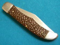 VINTAGE MONARCH 2212 JAPAN FOLDING HUNTER HUNTING SKINNING SURVIVAL POCKET KNIFE KNIVES OLD BIG
