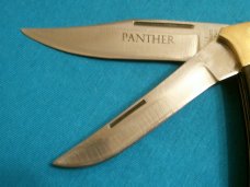 VINTAGE PANTHER 580 JAPAN FOLDING HUNTER HUNTING SKINNING SURVIVAL POCKET KNIFE KNIVES OLD BIG
