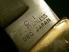 VINTAGE PANTHER 580 JAPAN FOLDING HUNTER HUNTING SKINNING SURVIVAL POCKET KNIFE KNIVES OLD BIG