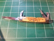 RARE CASE XX JR. SCOUT POCKET KNIFE #64090R SS AMBER BONE MULTI TOOL BOYS CAMP KNIFE