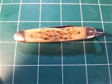 RARE CASE XX JR. SCOUT POCKET KNIFE #64090R SS AMBER BONE MULTI TOOL BOYS CAMP KNIFE