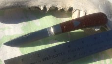 Mustang Brown Burlap Micarta  GEC Great Eastern Tidioute 745120 NEW with Pin