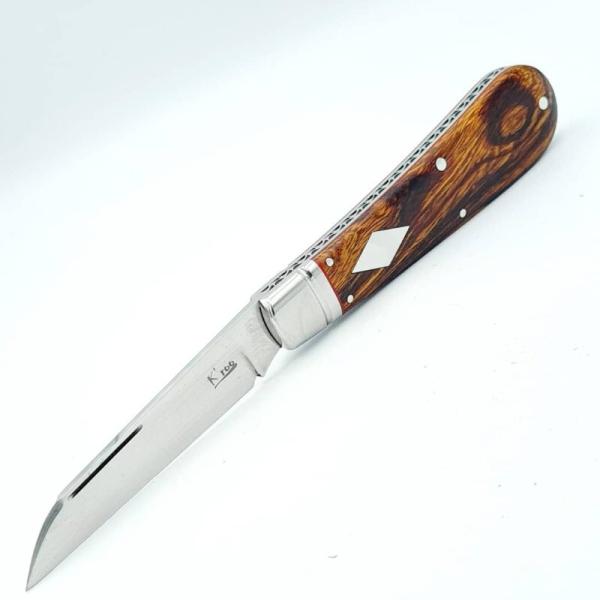 Kroo Desert ironwood Lambsfoot,4" closed, Rwl34,red liners & spacers diamond shield.fileworked Kroo Desert ironwood Lambsfoot,4" closed, Rwl34,red liners & spacers diamond shield.fileworked