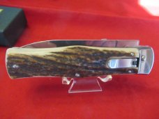 Mikov Stag Handle Auto with Pocket Clip 