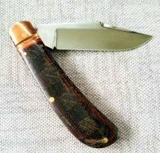 K'roo Custom Lanny clip,3.75..Copper Accents..blanket micarta...coa..slip..rwl34..filework 