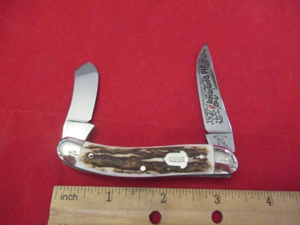 Fight'N Rooster Stag Handle Half Whittler Made For Old Dominion Club