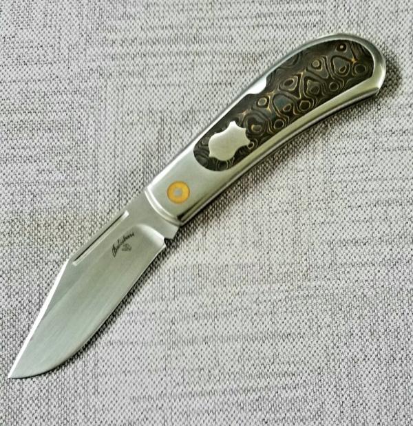 Vincenzo Balistreri Custom Lanny , 4..25" clsd upscaled Bose pattern steel and carbon fiber handle Vincenzo Balistreri Custom Lanny , 4..25" clsd upscaled Bose pattern steel and carbon fiber handle