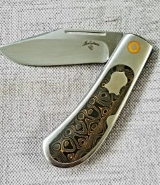Vincenzo Balistreri Custom Lanny , 4..25" clsd  upscaled Bose pattern  steel and carbon fiber handle