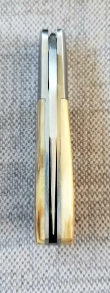Bobby Toole Mammoth ivory Mini Clip Barlow Knife,New, CPM-154 ,2 7/8" ,Steel Bolsters..coa & pouch