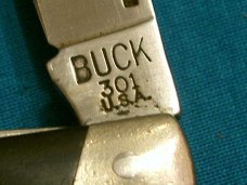 VINTAGE BUCK 301 USA STOCKMAN FOLDING POCKET PEN JACK WHITTLING HUNTING SKINNING KNIFE KNIVES OLD