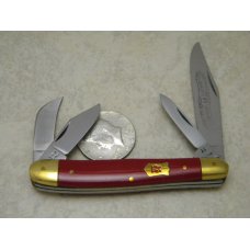 Robt Klaas Kissing Crane Solingen Germany 2340 Red 4-Master Stockman Knife c.1980