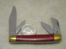 Robt Klaas Kissing Crane Solingen Germany 2340 Red 4-Master Stockman Knife c.1980