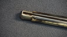++ Vintage RARE G.C. Co. ITALY Lockback Stiletto Knife w/Horn Scales - 5
