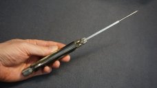 ++ Vintage RARE G.C. Co. ITALY Lockback Stiletto Knife w/Horn Scales - 5