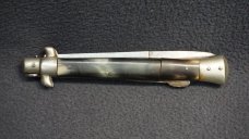 ++ Vintage RARE G.C. Co. ITALY Lockback Stiletto Knife w/Horn Scales - 5