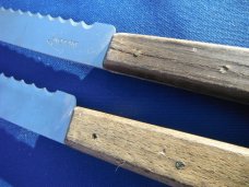 2 (TWO) Deglon Made in France Stainless Steel Straight Bread Knife 7.5 In. Blade