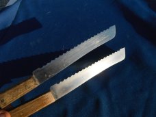2 (TWO) Deglon Made in France Stainless Steel Straight Bread Knife 7.5 In. Blade
