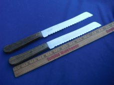 2 (TWO) Deglon Made in France Stainless Steel Straight Bread Knife 7.5 In. Blade