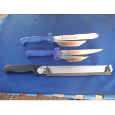 LOT OF 3 Kitchen Knives; 2 Magic Knives, Adjustable Solingen Germany & ITALY Carving Slicing Knife