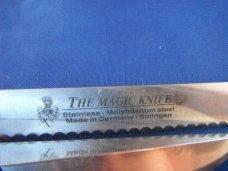 LOT OF 3 Kitchen Knives; 2 Magic Knives, Adjustable  Solingen Germany &  ITALY Carving Slicing Knife