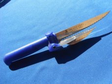 LOT OF 3 Kitchen Knives; 2 Magic Knives, Adjustable  Solingen Germany &  ITALY Carving Slicing Knife