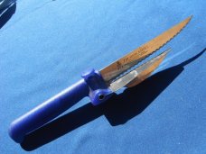 LOT OF 3 Kitchen Knives; 2 Magic Knives, Adjustable  Solingen Germany &  ITALY Carving Slicing Knife