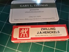ZWILLING J.A. HENCKELS HK-12-S Genuine Stag Canoe MINT IN BOX