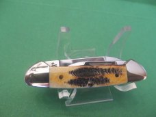 Case XX 2004 Baby Butterbean Bone Stag Pattern # 6.52132 SS