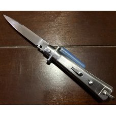 French Bargeon Switchblade, 7 1/2 Inch, Stainless Steel Handle, Stainless Liners