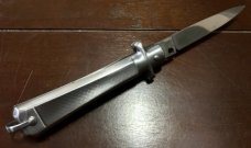 French Bargeon Switchblade, 7 1/2 Inch, Stainless Steel Handle, Stainless Liners 