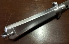 French Bargeon Switchblade, 7 1/2 Inch, Stainless Steel Handle, Stainless Liners 