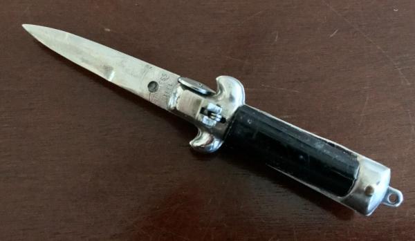 Miniature Lever Lock Switchblade Knife, Made In Japan, Marked Stainless Steel, Hard To Find 