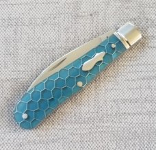 Mike Moran Honeycomb Eureka Jack, 3.75" clad, Cpm154,Honeycomb WireWorks Scales,3D effect but smooth