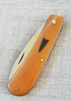 Ricky Menefee Shadow Zulu,3 5/8",Cpm154, ANTIQUE Westinghouse Linen Butterscotch Micarta