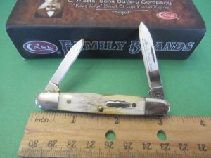 Case XX 2005 Family Brands C Platt Sons Cutlery Stag Eisenhower Pattern # 05263SS
