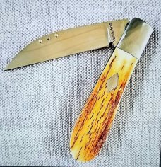Steve Vanderkolff Mammoth Ivory,4" swayback, dot system for pulls. CPM-154, diamond shield, stout