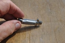 Stiletto  Pearlized Handle Pick Lock Inox Italy 2 1/4" 5 Brass Screws Hold Down Handles Key Chain
