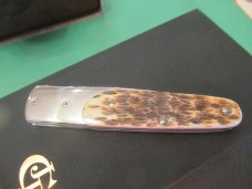 Case XX Slim Lock Rogers Jigged Walnut Bone Pattern # 6173L BG42 Steel